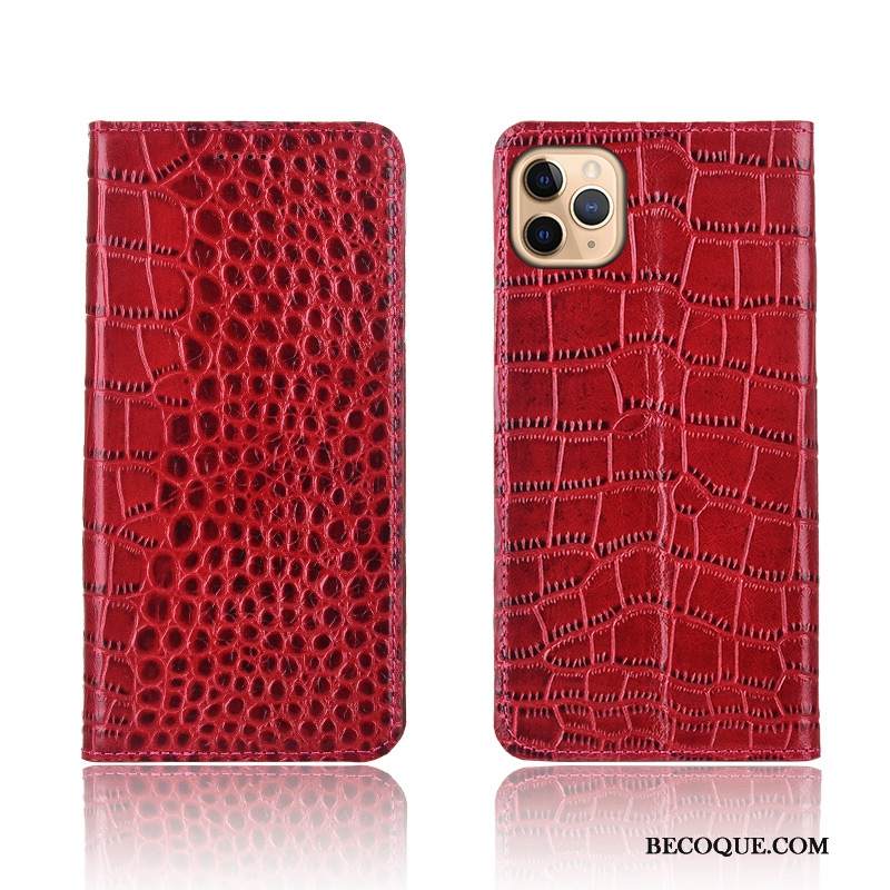 Kuori iPhone 11 Pro Silikoni Murtumaton Puhelimen Kuoret, Kotelo iPhone 11 Pro Nahka Punainen Krokotiili