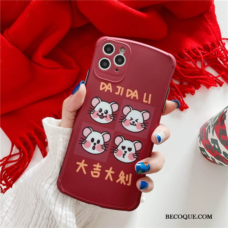 Kuori iPhone 11 Pro Silikoni Puhelimen Kuoret Rotta, Kotelo iPhone 11 Pro Sarjakuva Rakastunut Ihana