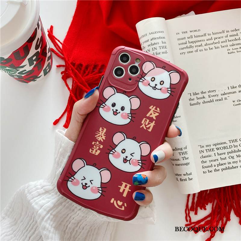 Kuori iPhone 11 Pro Silikoni Puhelimen Kuoret Rotta, Kotelo iPhone 11 Pro Sarjakuva Rakastunut Ihana