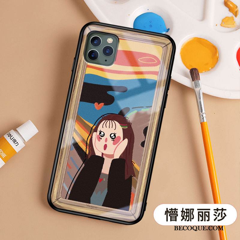 Kuori iPhone 11 Pro Vuosikerta Persoonallisuus Öljyvärimaalaus, Kotelo iPhone 11 Pro Laukut Rakastunut Punainen