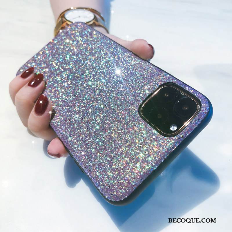 Kuori iPhone 11 Pro Ylellisyys Kalvo Kulta, Kotelo iPhone 11 Pro Suojaus Jauhe Violetti
