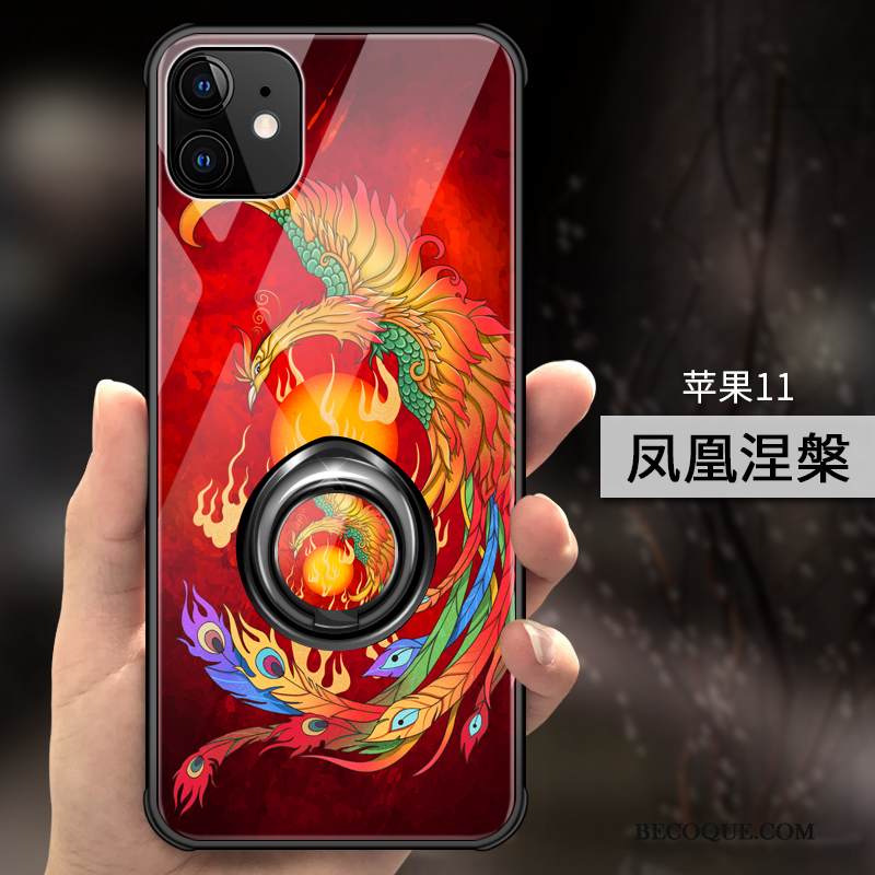 Kuori iPhone 11 Silikoni Murtumaton Trendi, Kotelo iPhone 11 Suojaus Net Red Puhelimen Kuoret