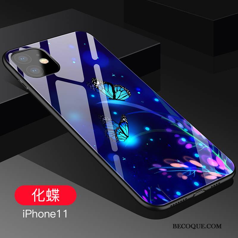Kuori iPhone 11 Silikoni Sininen Lasi, Kotelo iPhone 11 Laukut Persoonallisuus Ultra