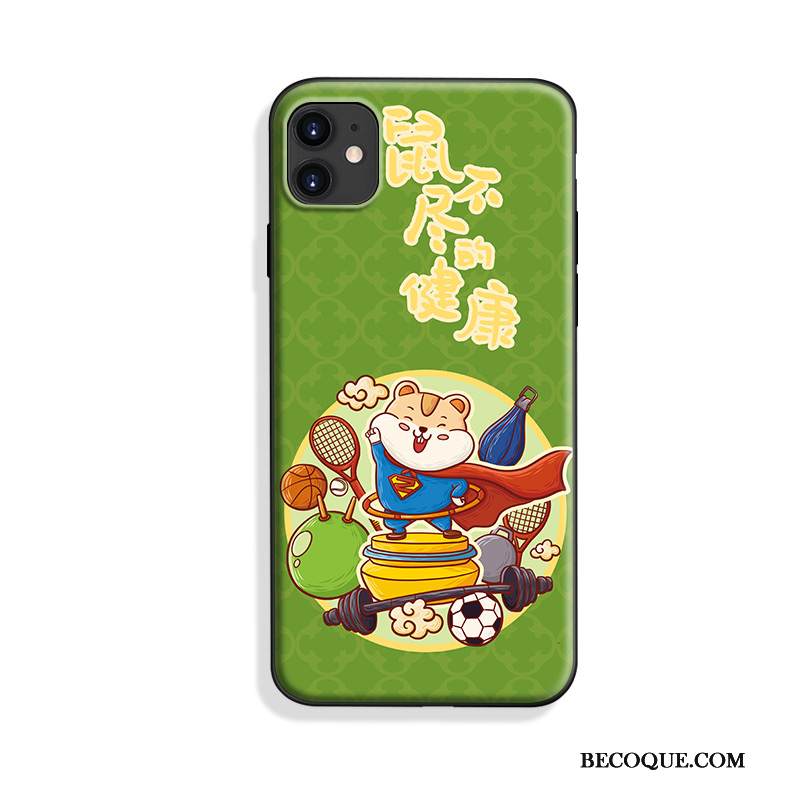 Kuori iPhone 11 Silikoni Tide-brändi Puhelimen Kuoret, Kotelo iPhone 11 Sarjakuva Violetti Persoonallisuus