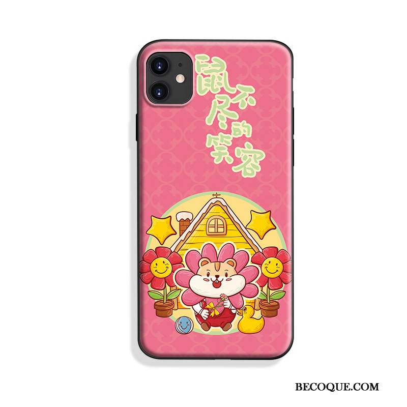 Kuori iPhone 11 Silikoni Tide-brändi Puhelimen Kuoret, Kotelo iPhone 11 Sarjakuva Violetti Persoonallisuus