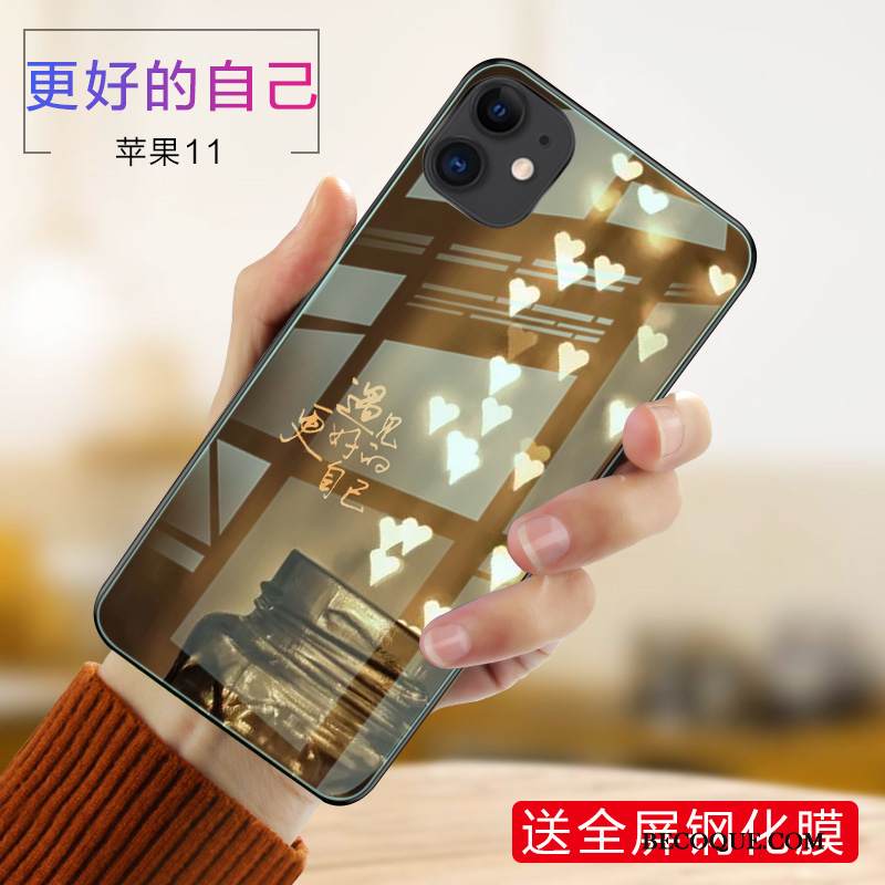 Kuori iPhone 11 Suojaus Puhelimen Kuoret Sininen, Kotelo iPhone 11 Lasi Net Red