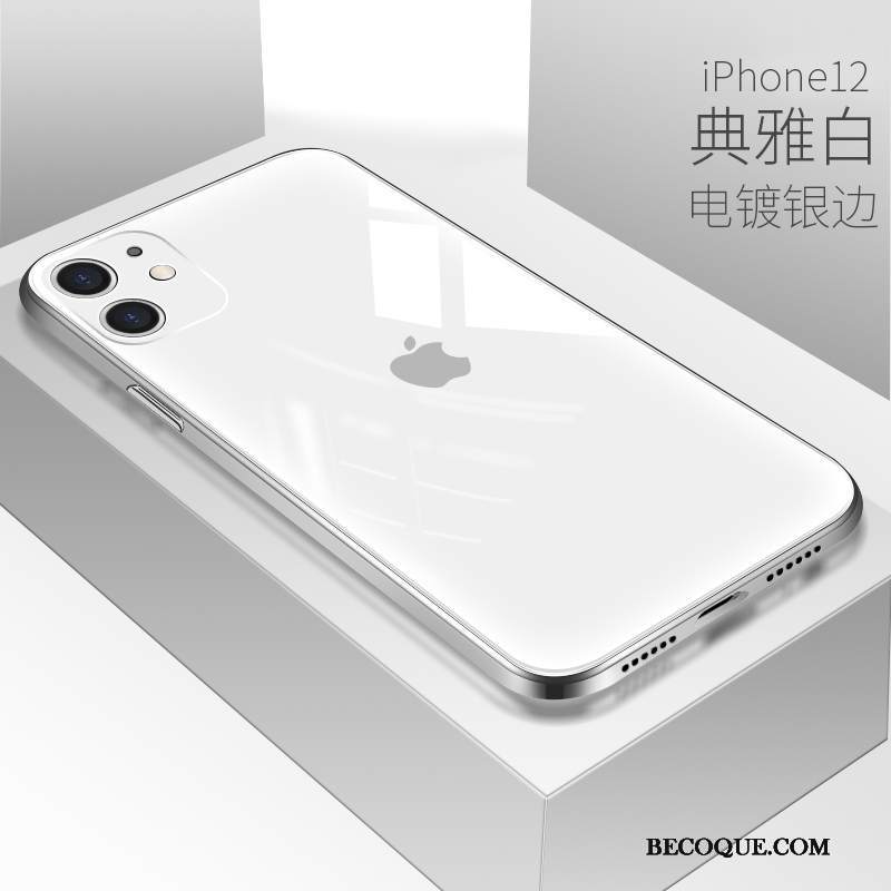 Kuori iPhone 12 Laukut Murtumaton Peili, Kotelo iPhone 12 Suojaus Lasi Kova