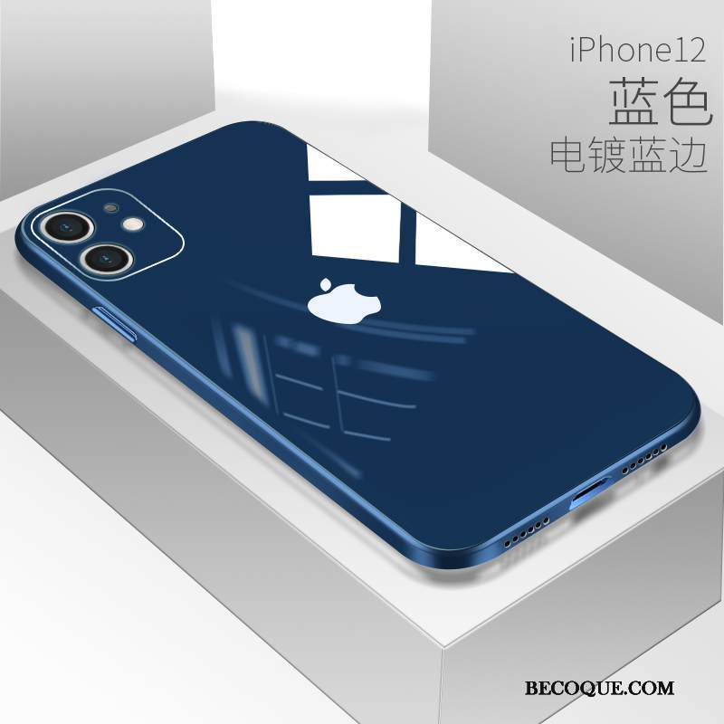 Kuori iPhone 12 Laukut Murtumaton Peili, Kotelo iPhone 12 Suojaus Lasi Kova
