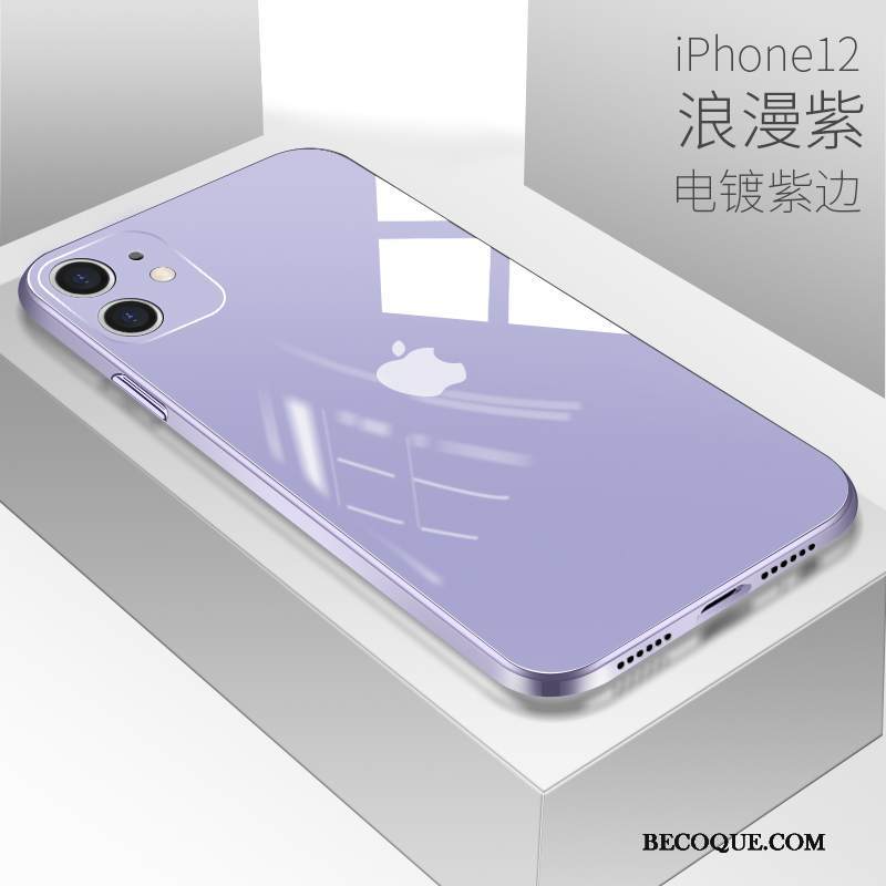 Kuori iPhone 12 Laukut Murtumaton Peili, Kotelo iPhone 12 Suojaus Lasi Kova