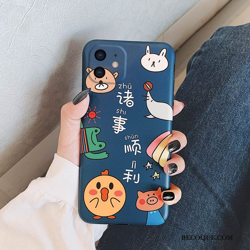 Kuori iPhone 12 Mini Laukut Sininen Puhelimen Kuoret, Kotelo iPhone 12 Mini Sarjakuva Murtumaton Net Red