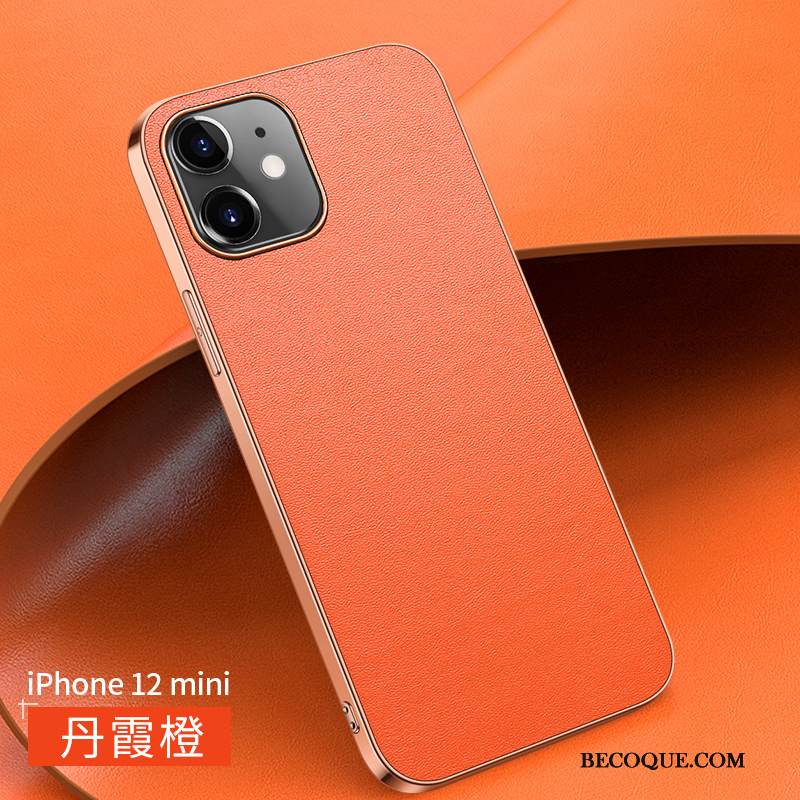 Kuori iPhone 12 Mini Nahka Ultra Musta, Kotelo iPhone 12 Mini Laukut Puhelimen Kuoret Uusi