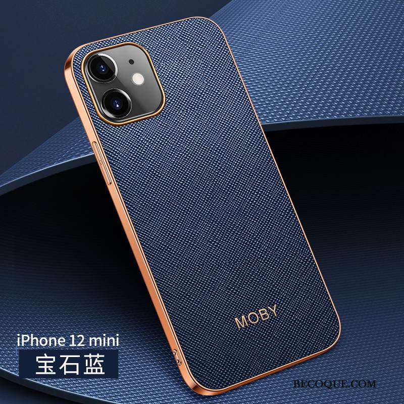 Kuori iPhone 12 Mini Nahka Ultra Musta, Kotelo iPhone 12 Mini Laukut Puhelimen Kuoret Uusi