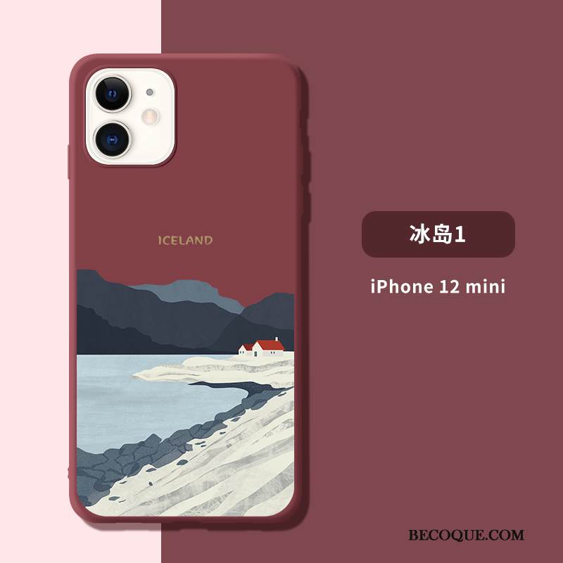 Kuori iPhone 12 Mini Pehmeä Neste Tuuli Puhelimen Kuoret, Kotelo iPhone 12 Mini Silikoni Eurooppa Pieni