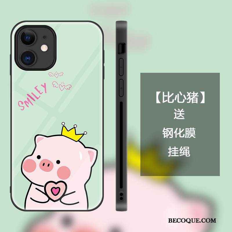 Kuori iPhone 12 Mini Sarjakuva Murtumaton Puhelimen Kuoret, Kotelo iPhone 12 Mini Luova Lasi Net Red