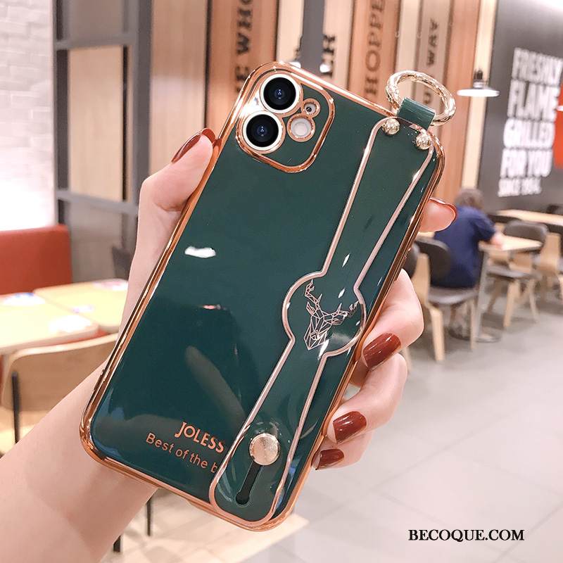 Kuori iPhone 12 Mini Silikoni Net Red Trendi, Kotelo iPhone 12 Mini Suojaus Pinnoitus Hirvi