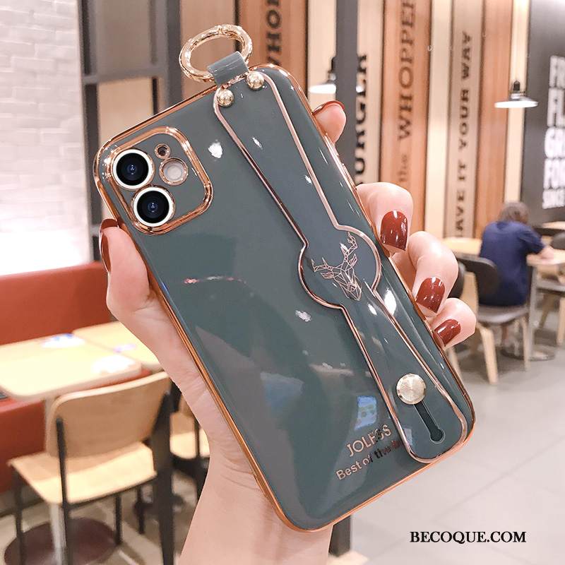 Kuori iPhone 12 Mini Silikoni Net Red Trendi, Kotelo iPhone 12 Mini Suojaus Pinnoitus Hirvi