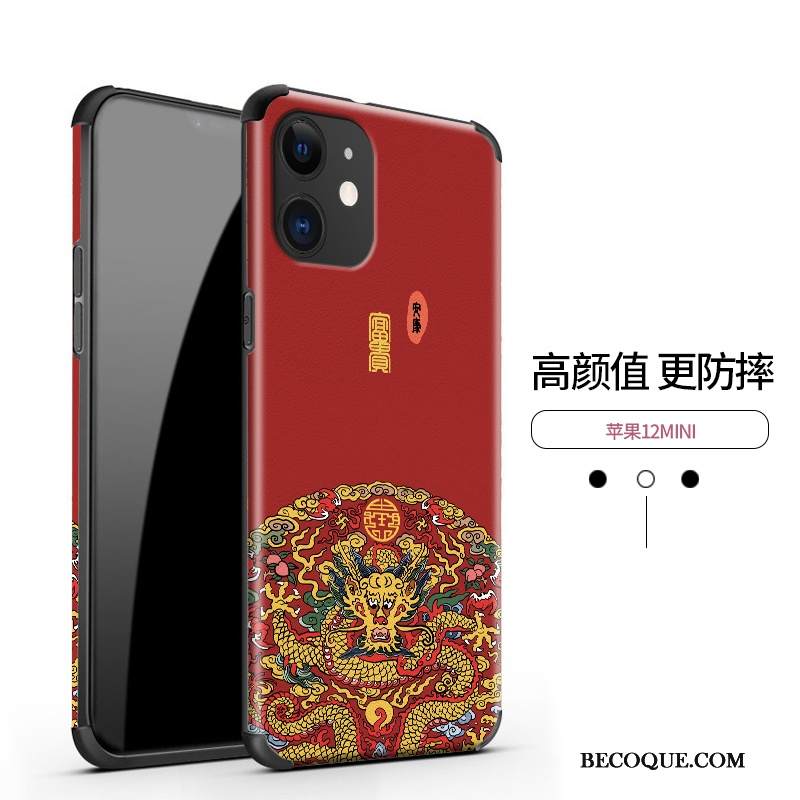 Kuori iPhone 12 Mini Suojaus Kiinalainen Tyyli Kukkakuvio, Kotelo iPhone 12 Mini Silkki Puhelimen Kuoret Murtumaton