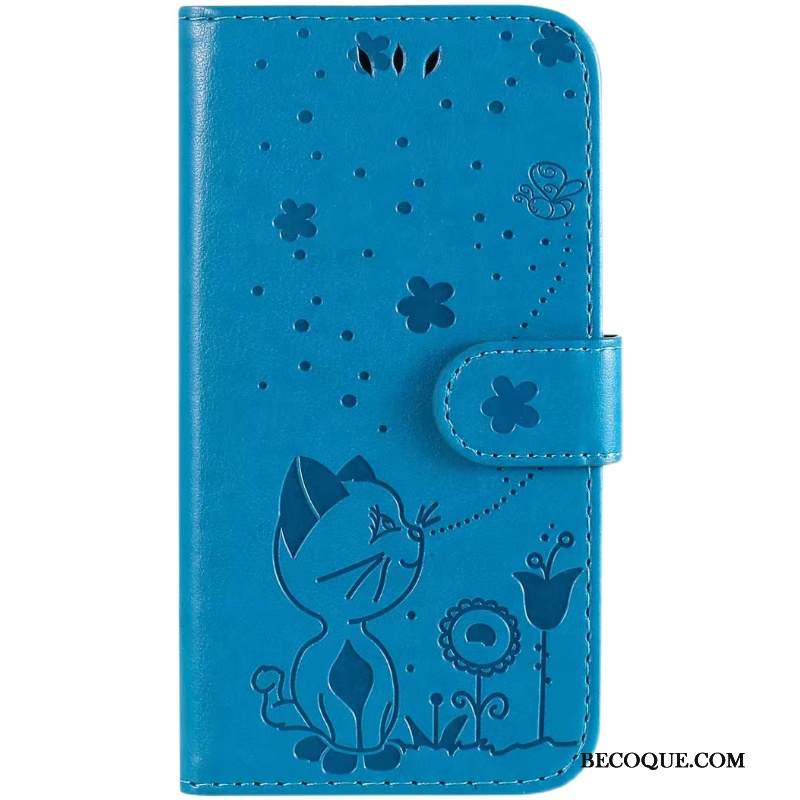 Kuori iPhone 12 Nahka Kissa Violetti, Kotelo iPhone 12 Kuoret Puhelimen Kuoret