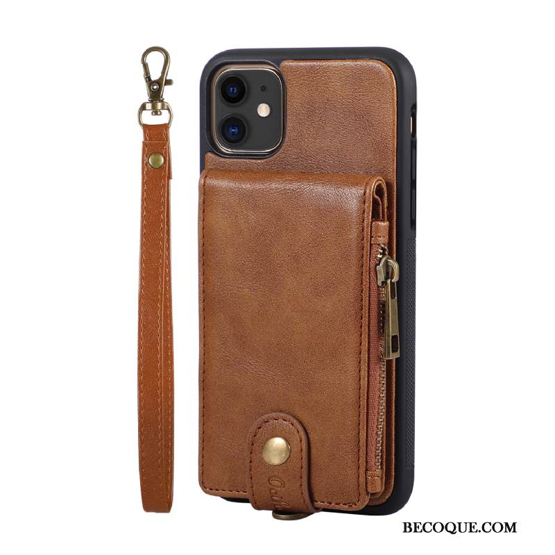 Kuori iPhone 12 Nahka Puhelimen Kuoret Punainen, Kotelo iPhone 12 Salkku Kortti