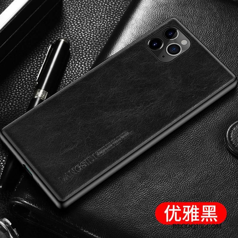 Kuori iPhone 12 Pro Max Laukut Persoonallisuus Liiketoiminta, Kotelo iPhone 12 Pro Max Nahka Trendi Lehmä