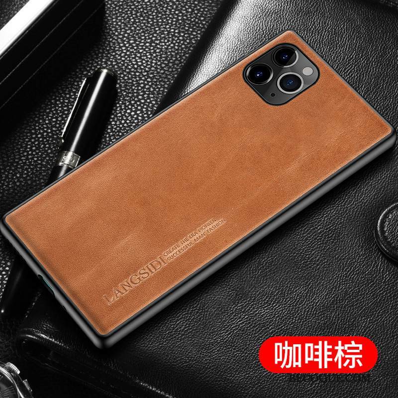 Kuori iPhone 12 Pro Max Laukut Persoonallisuus Liiketoiminta, Kotelo iPhone 12 Pro Max Nahka Trendi Lehmä