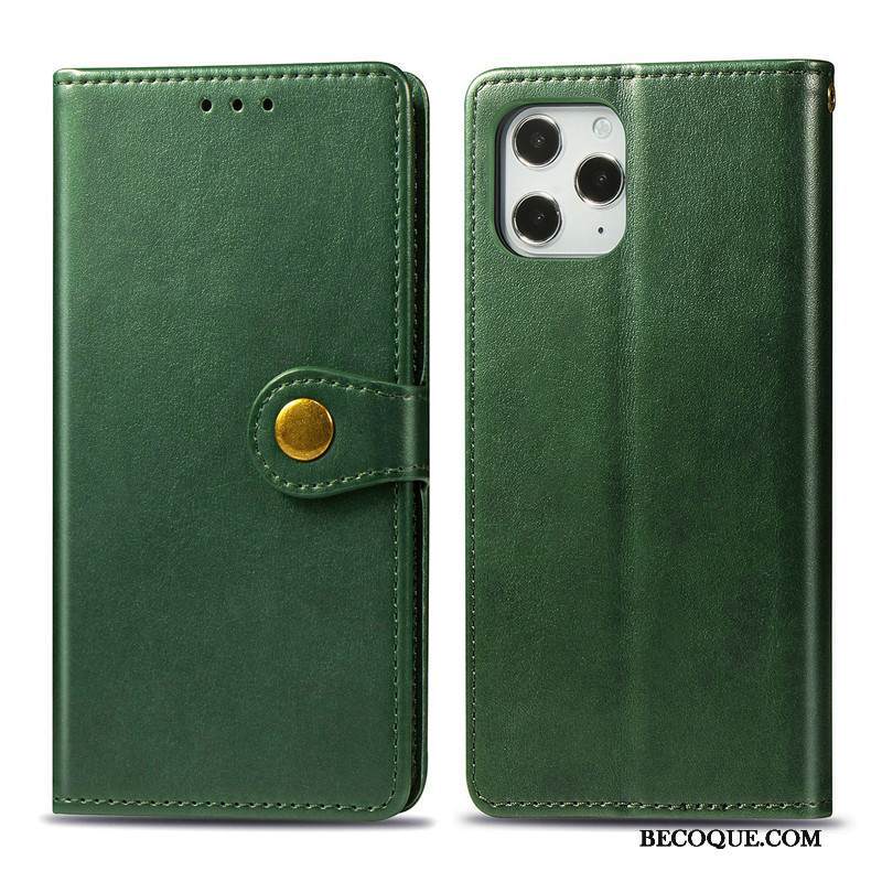 Kuori iPhone 12 Pro Max Nahka Ripustettavat Koristeet Kiinteä Väri, Kotelo iPhone 12 Pro Max Suojaus Puhelimen Kuoret Vihreä