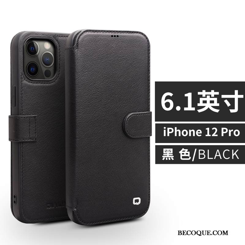 Kuori iPhone 12 Pro Nahka Ylellisyys Puhelimen Kuoret, Kotelo iPhone 12 Pro Kuoret Kortti Murtumaton