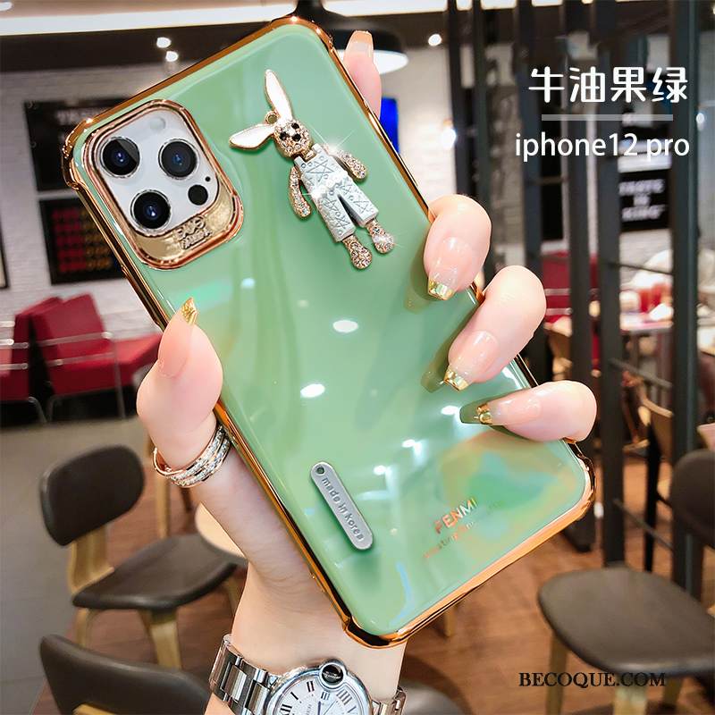 Kuori iPhone 12 Pro Silikoni Puhelimen Kuoret Vihreä, Kotelo iPhone 12 Pro Luova Ihana Murtumaton