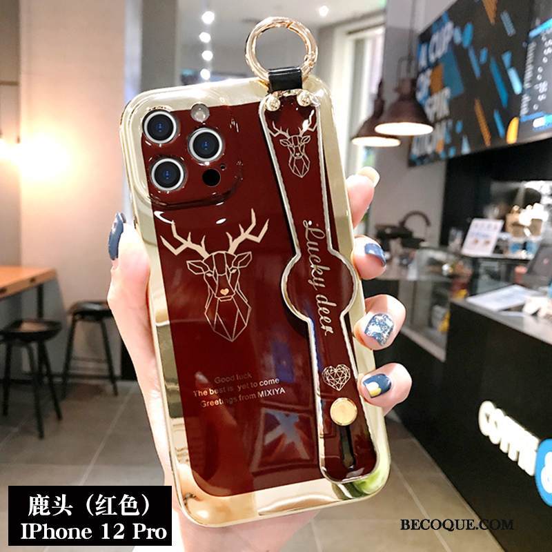 Kuori iPhone 12 Pro Tuki Net Red Persoonallisuus, Kotelo iPhone 12 Pro Laukut Ylellisyys Vihreä