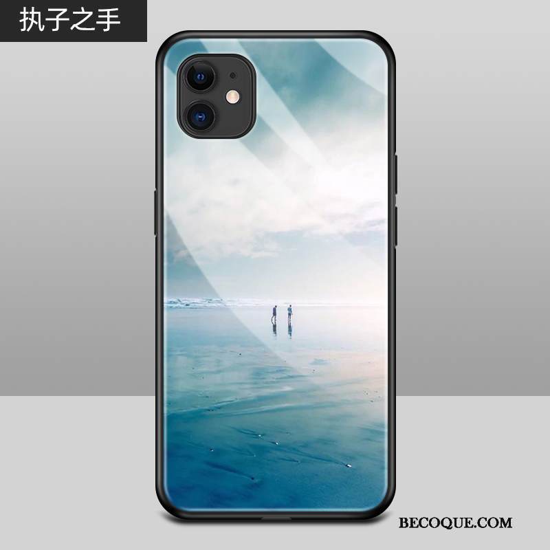 Kuori iPhone 12 Silikoni Lasi Sininen, Kotelo iPhone 12 Suojaus Tide-brändi Puhelimen Kuoret