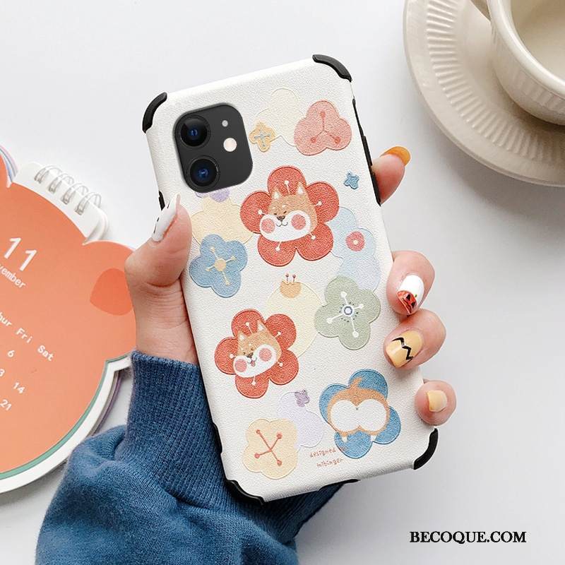 Kuori iPhone 12 Silikoni Puhelimen Kuoret Net Red, Kotelo iPhone 12 Silkki Kukka Kukkakuvio