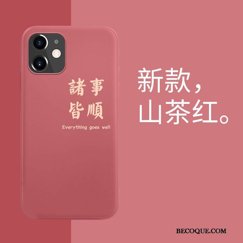 Kuori iPhone 12 Silikoni Punainen Puhelimen Kuoret, Kotelo iPhone 12 Laukut