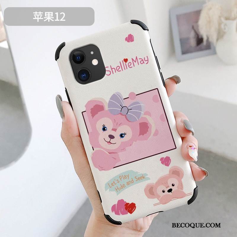 Kuori iPhone 12 Silkki Kukkakuvio Uusi, Kotelo iPhone 12 Suojaus Ihana Pesty Suede