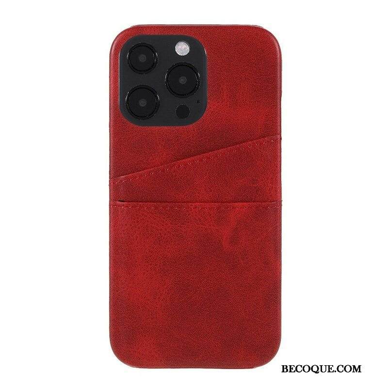 Kuori iPhone 13 Pro Kaksinkertainen Korttikotelo