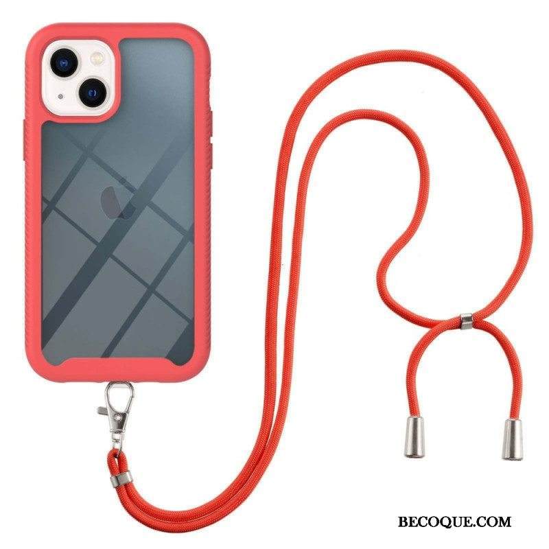 Kuori iPhone 14 Hybridi Johdolla Ja Värillisellä Contourilla