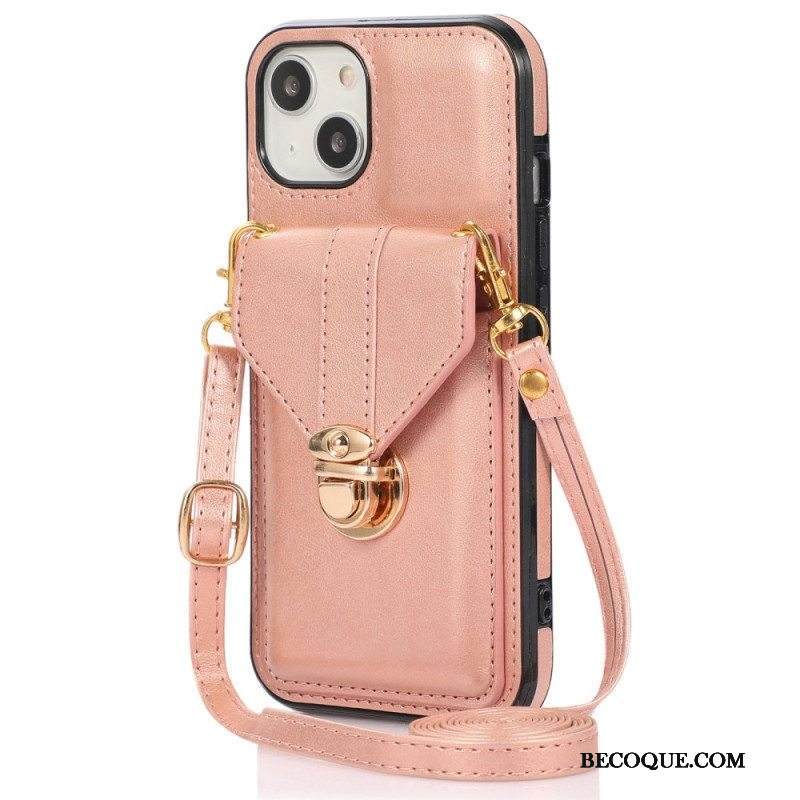 Kuori iPhone 14 Lompakkokotelo Crossbody Lompakko