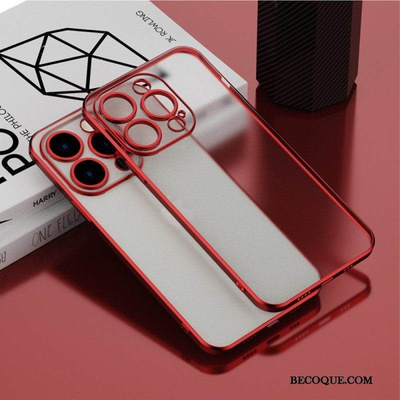 Kuori iPhone 14 Läpinäkyvä Metallinen Tyyli