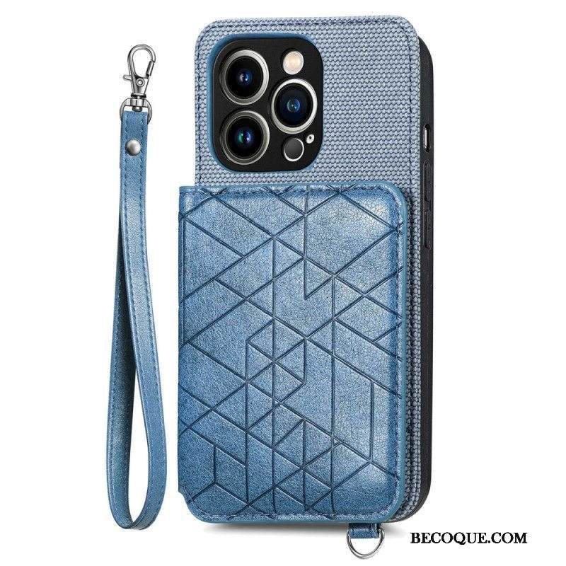 Kuori iPhone 14 Pro Lompakkokotelo Lompakko Ja Kaulanauha