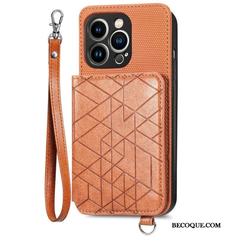 Kuori iPhone 14 Pro Lompakkokotelo Lompakko Ja Kaulanauha