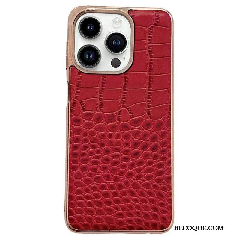 Kuori iPhone 14 Pro Max Crocodile Texture Nahka