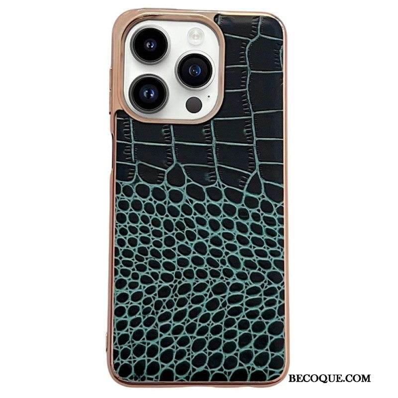 Kuori iPhone 14 Pro Max Crocodile Texture Nahka