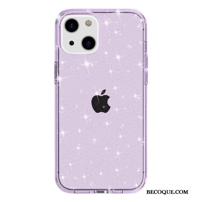 Kuori iPhone 15 Läpinäkyvä Glitter
