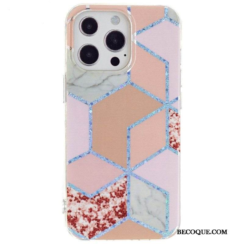 Kuori iPhone 15 Pro Geometrinen Marmori