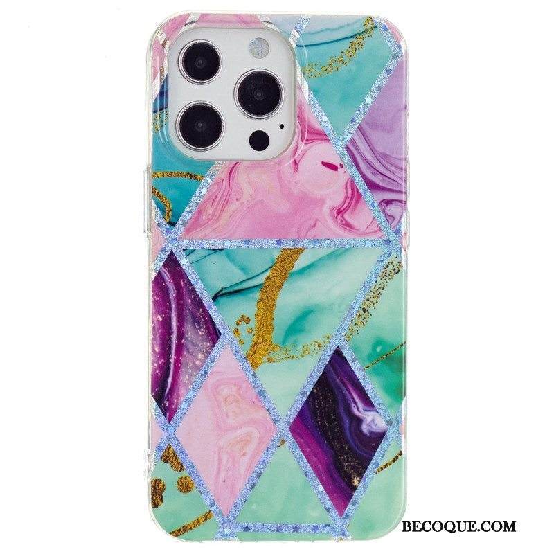 Kuori iPhone 15 Pro Geometrinen Marmori