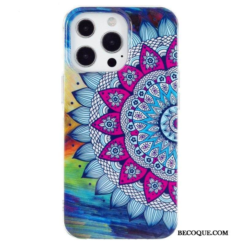 Kuori iPhone 15 Pro Max Fluoresoiva Mandala