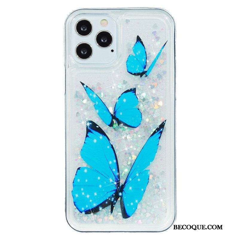 Kuori iPhone 15 Pro Max Perhoset Glitter