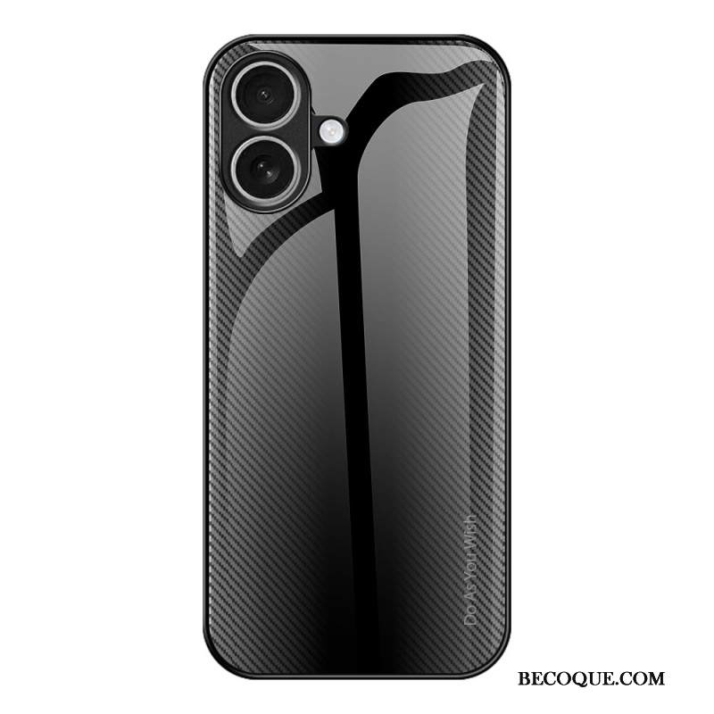 Kuori iPhone 17 Hiilikuitukuvioinen Karkaistu Lasi