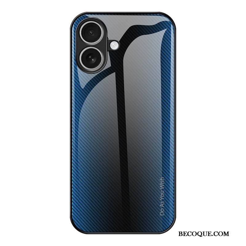 Kuori iPhone 17 Hiilikuitukuvioinen Karkaistu Lasi