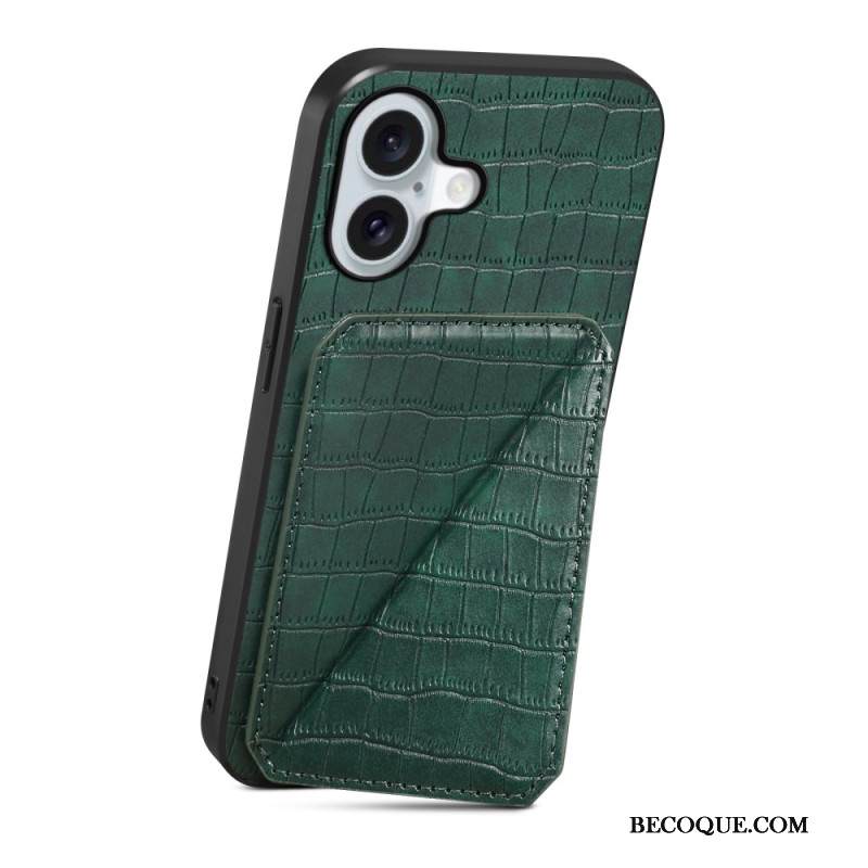 Kuori iPhone 17 Krokotiilikuvioinen Korttikotelo