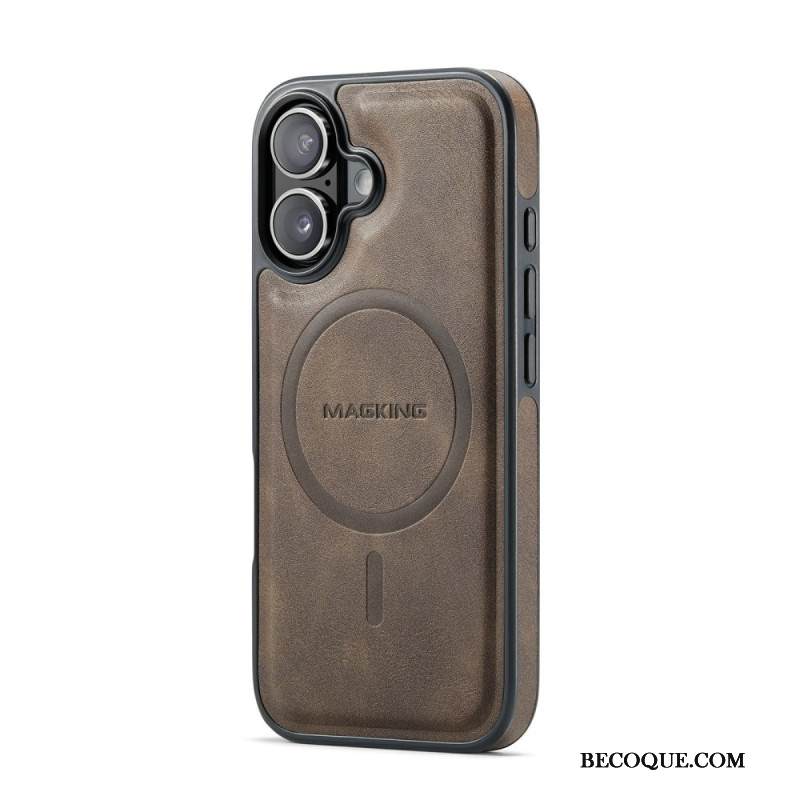 Kuori iPhone 17 Magsafe-yhteensopiva Premium Leather Effectin Kanssa